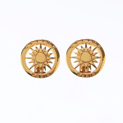 CELINE Sun round logo Earring gold WS10792