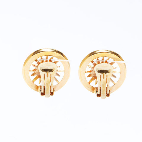 Boucle d'oreille logo rond CELINE Soleil or WS10792