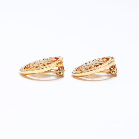 Boucle d'oreille logo rond CELINE Soleil or WS10792