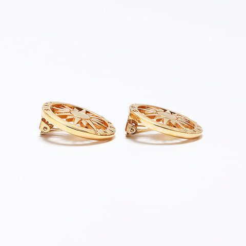 Boucle d'oreille logo rond CELINE Soleil or WS10792