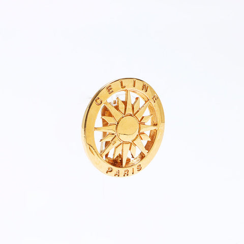 Boucle d'oreille logo rond CELINE Soleil or WS10792