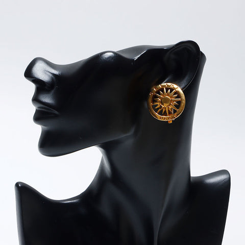 Boucle d'oreille logo rond CELINE Soleil or WS10792