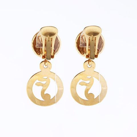 CELINE Musical note round Earring gold WS10793