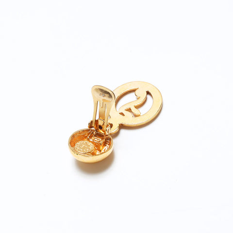 CELINE Musical note round Earring gold WS10793