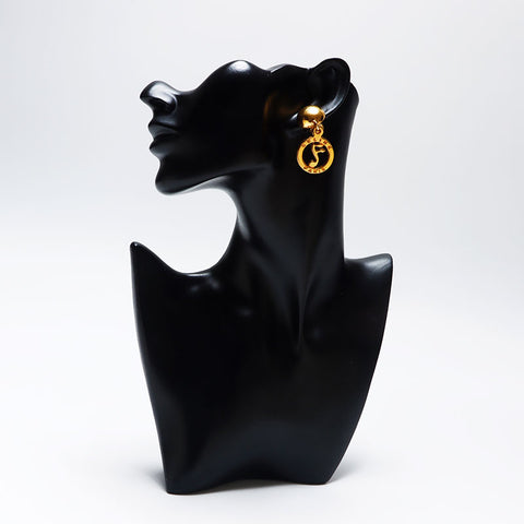 CELINE Musical note round Earring gold WS10793
