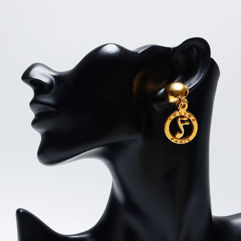 CELINE Musical note round Earring gold WS10793