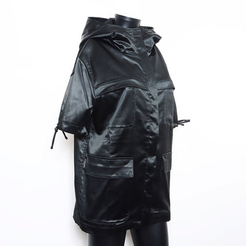 Chanel Chanel Taille: 40 Hood Drawcord 99p Sweat à capuche à manches courtes 1999 Veste verte WS10801