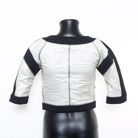 Chanel Size:36 Sports Line Mesh Metallic 07P Jacket Silver WS10804
