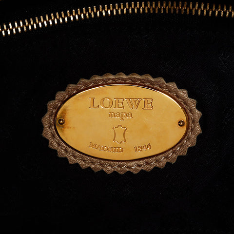 LOEWE Nappa Aire Anagram Leather Handbag bronze WS10813