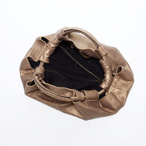 LOEWE Nappa Aire Anagram Leather Handbag bronze WS10813
