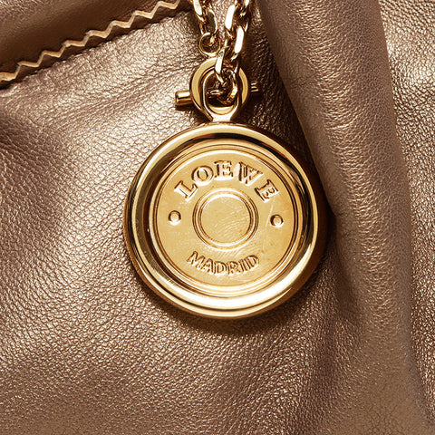 LOEWE Nappa Aire Anagram Leather Handbag bronze WS10813