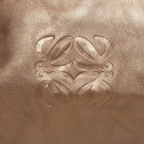 LOEWE Nappa Aire Anagram Leather Handbag bronze WS10813