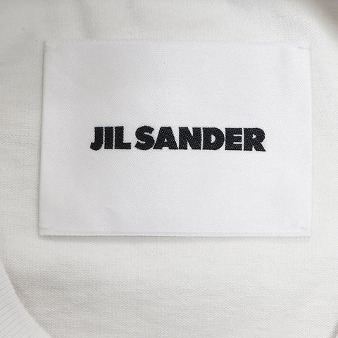 　JIL SANDER ロゴ 丸首 クルーネック 半袖Ｔシャツ ホワイト WS10817