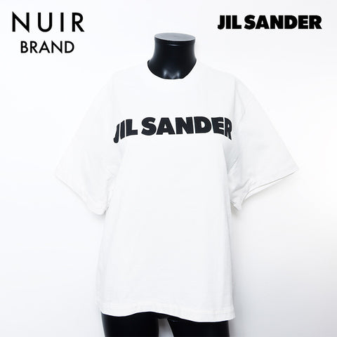 　JIL SANDER ロゴ 丸首 クルーネック 半袖Ｔシャツ ホワイト WS10817