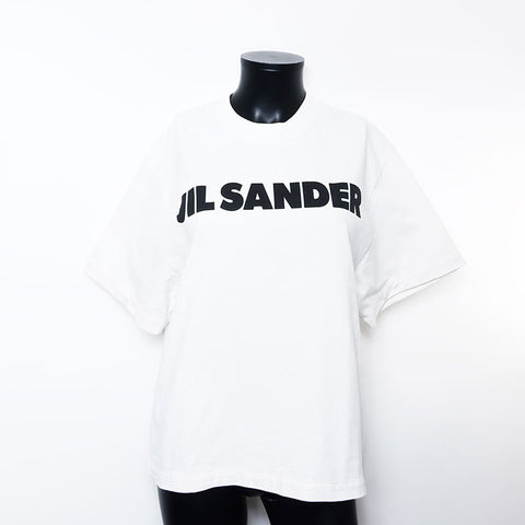 　JIL SANDER ロゴ 丸首 クルーネック 半袖Ｔシャツ ホワイト WS10817