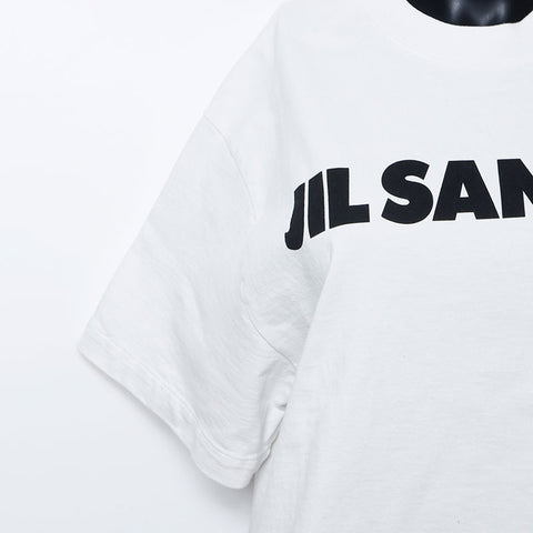 　JIL SANDER ロゴ 丸首 クルーネック 半袖Ｔシャツ ホワイト WS10817