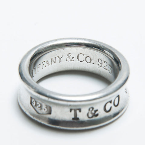 TIFFANY&Co. 925 1837 Narrow Ring No. 8 Ring Silver WS10834