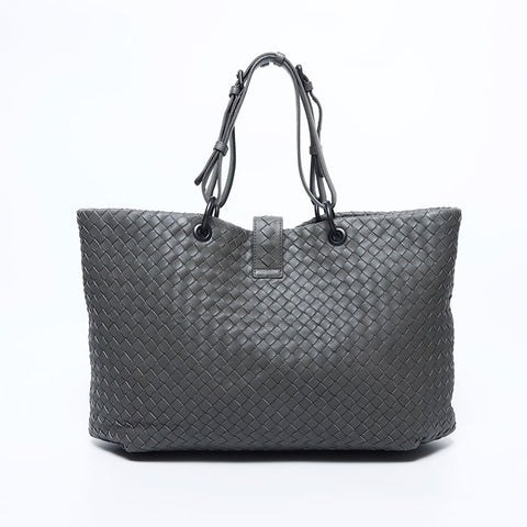 ボッテガヴェネタ BOTTEGAVENETA イントレチャート トーマ レザー トートバッグ グレー WS10850