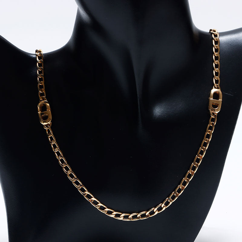 クリスチャンディオール Christian Dior チェーン CDロゴ ネックレス