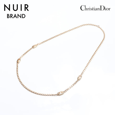 クリスチャンディオール Christian Dior チェーン CDロゴ ネックレス ゴールド WS10862