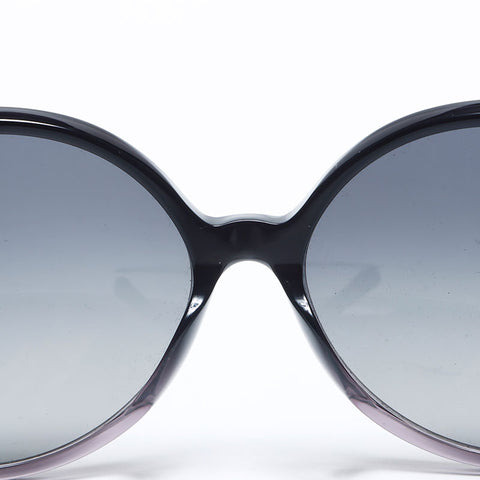 CHANEL COCO Mark Oval Frame Butterfly sunglasses black WS10883