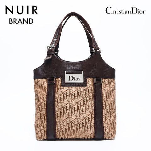 クリスチャンディオール Christian Dior キャンバス トロッター ストリートシック トートバッグ ブラウン WS10905