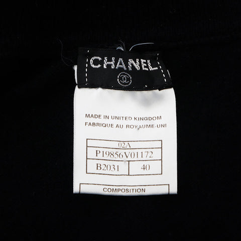 シャネル CHANEL 02A Size:40 カシミア ニット ブラック WS10907