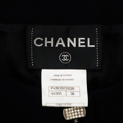 シャネル CHANEL Size:38 ウール シルク ジャケット スカートP42613 スーツ ブラック WS10911