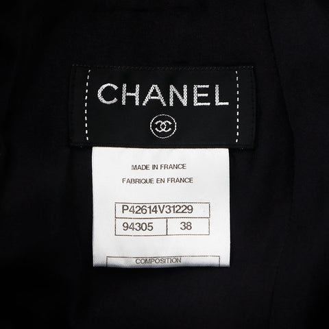 シャネル CHANEL Size:38 ウール シルク ジャケット スカートP42613 スーツ ブラック WS10911