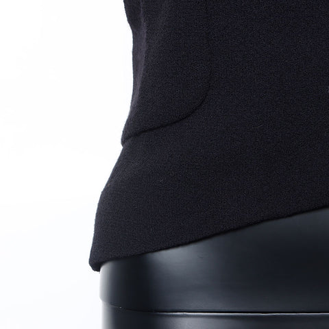 Taille de Chanel: 38 jupe de veste en soie en laine P42613 Suit noir WS10911