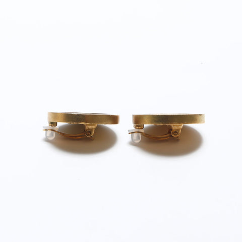 Chanel Chanel 94p Coco Mark Vintage Big Coco Large Boucles d'oreilles Gol Bleu WS10924