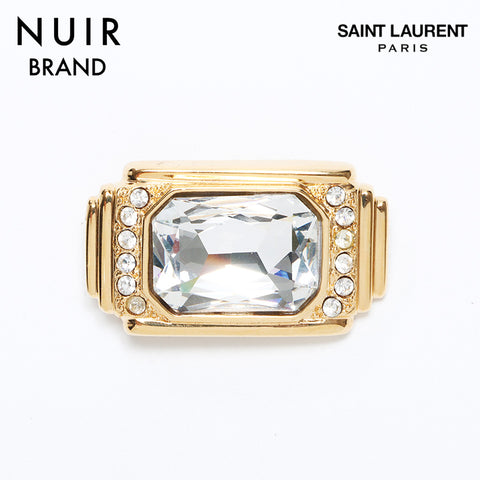 YVES SAINT LAURENT Rhinestone Brooch gold WS10968