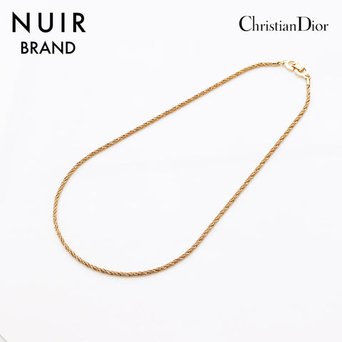 クリスチャンディオール Christian Dior ツイストチェーン ネックレス ゴールド WS10984