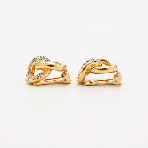 Boucles d'oreilles en strass de dior chrétien Gold WS10986