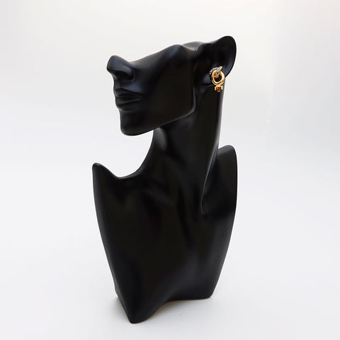 Boucles d'oreilles en strass de dior chrétien Gold WS10986