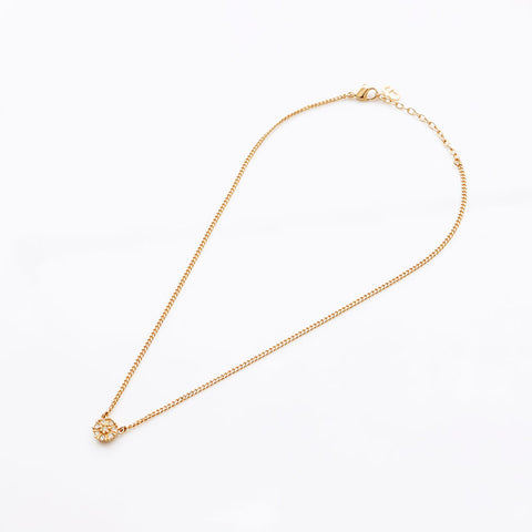 Christian Dior Rhingestone Collier Gold WS10988