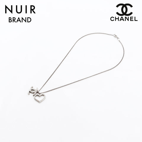 シャネル CHANEL 04P ココマーク ハート ネックレス シルバー WS11002 – NUIR VINTAGE