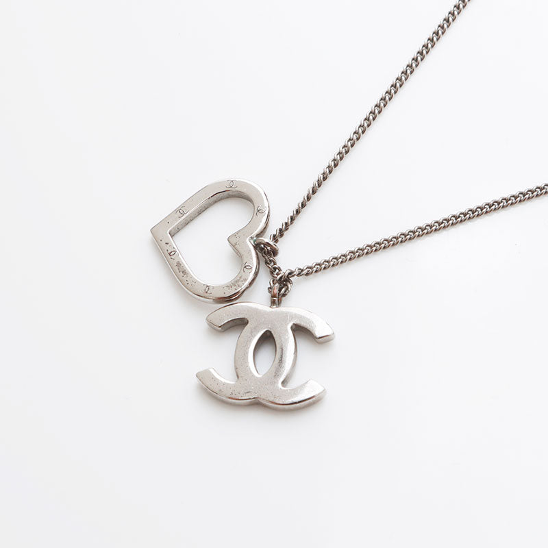 シャネル CHANEL 04P ココマーク ハート ネックレス シルバー