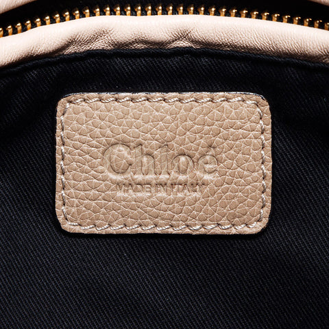 Chloe Paraty 2way Leather Shoulder Bag Beige WS11006