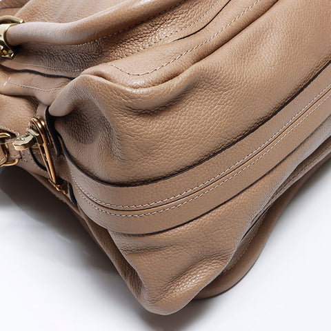 Chloe Paraty 2way Leather Shoulder Bag Beige WS11006