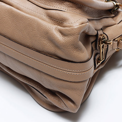 Chloe Paraty 2way Leather Shoulder Bag Beige WS11006