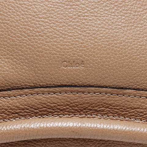 Chloe Paraty 2way Leather Shoulder Bag Beige WS11006
