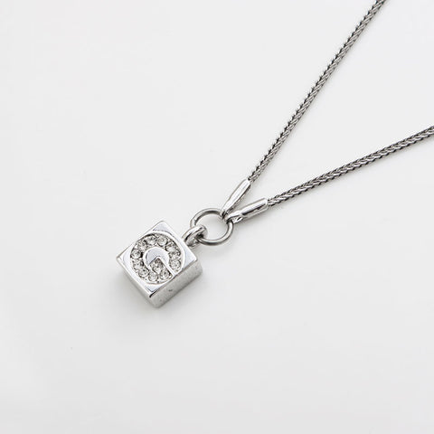 Givenchy Givenchy G Logo Strasshalskette Silber WS11008