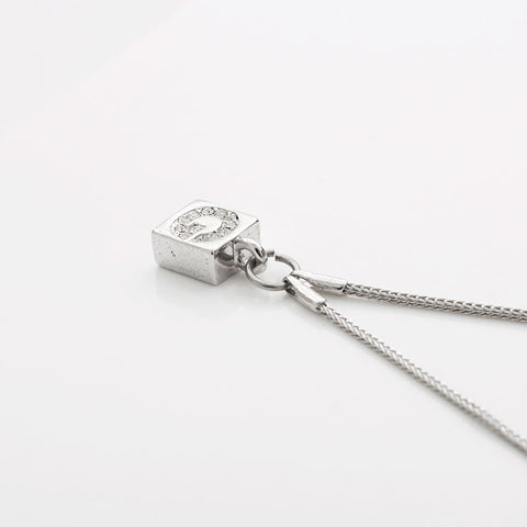 Givenchy Givenchy G Logo Strasshalskette Silber WS11008