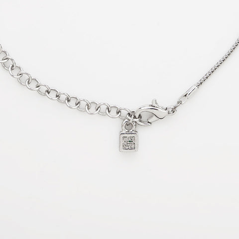 Givenchy Givenchy G Logo Strasshalskette Silber WS11008