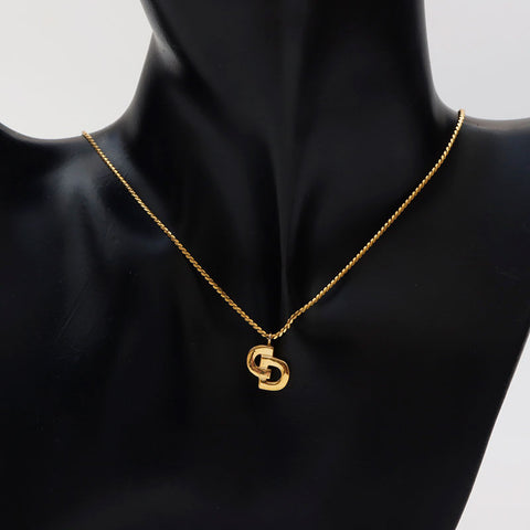 Christian Dior CD Logo Necklace Gold WS11009