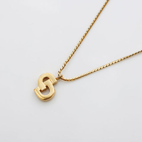 Christian Dior CD Logo Necklace Gold WS11009