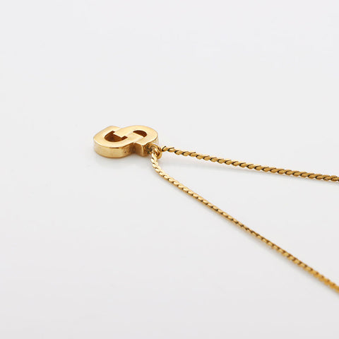Christian Dior CD Logo Necklace Gold WS11009