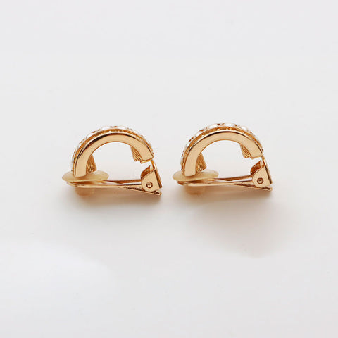 Christian Dior Pearl Hoop Earrings Gold WS11016