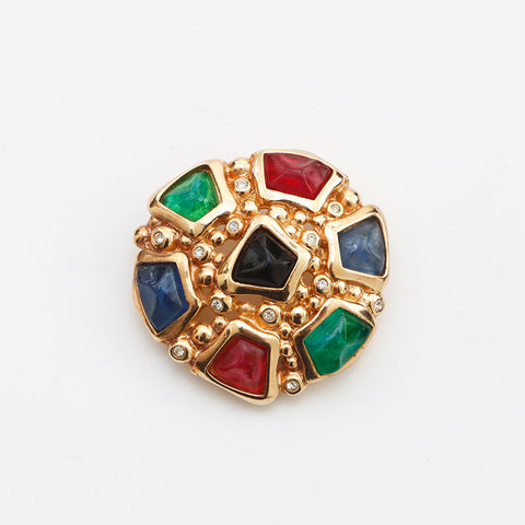 基督教Dior Stone Brooch多色WS11023